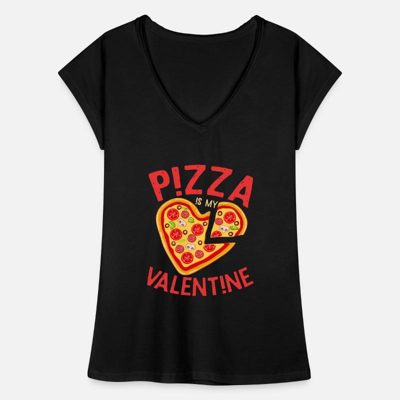 la pizza est ma conception d'impression de valentine T-shirt vintage Femme