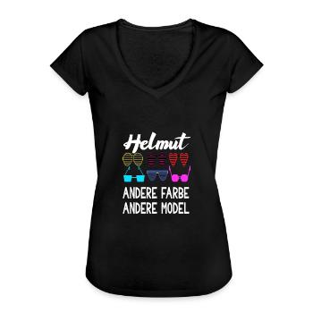 Helmut ander Farbe andere Modell - Frauen Vintage T-Shirt - Schwarz - Vorne