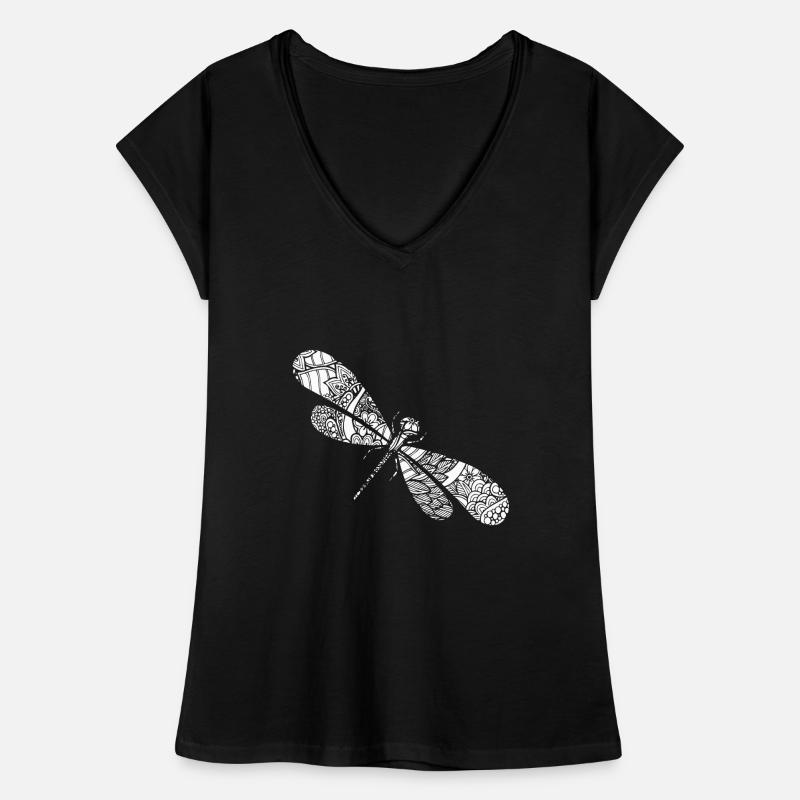 Libelle Libelle Blumenmuster Frauen Vintage T-Shirt