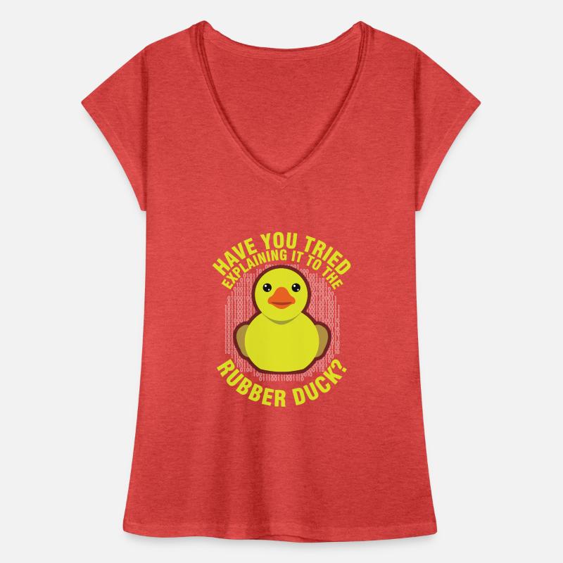 Funny Programming Rubber Duck for Debug Debugger Women's Vintage T-Shirt
