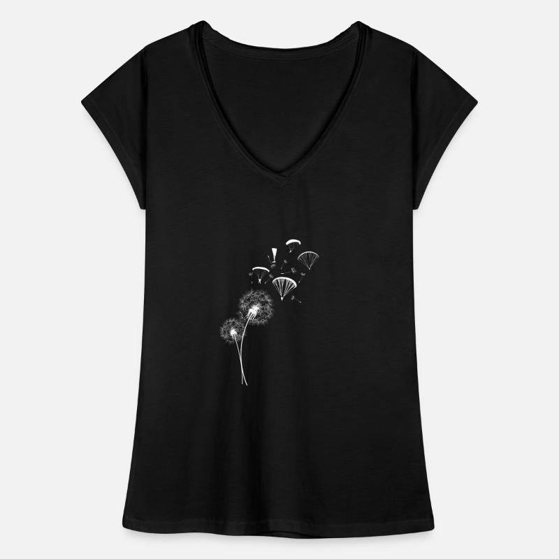 Paragliding Gleitschirm Löwenzahn Geschenk Pilot Frauen Vintage T-Shirt