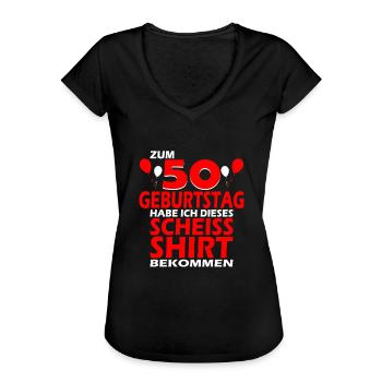 50 Jahre Lustiges 50 Geburtstag Birthday Geschenk - Frauen Vintage T-Shirt - Schwarz - Vorne