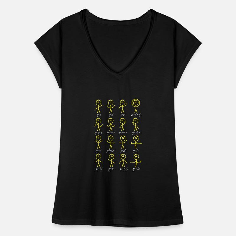 Funny Math Stick Figures Doing Functions Frauen Vintage T-Shirt