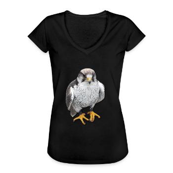Oiseaux oiseaux de proie Griffes - T-shirt vintage Femme - noir - Devant - Danielle (179cm)