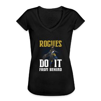 Tabletop Gaming Rogues Do It From Behind RPG Role - Frauen Vintage T-Shirt - Schwarz - Vorne - Danielle (179cm)
