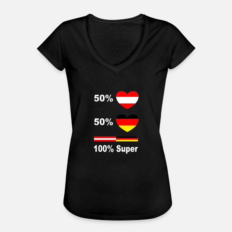 Austria Germany gift idea - Women's Vintage T-Shirt - black