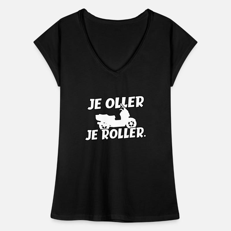 Motorroller Roller Rollerfahrer Geschenk Frauen Vintage T-Shirt
