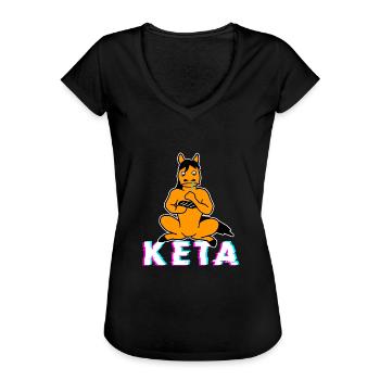 Ketamin Keta Druffi Pferd für Spicker und - Frauen Vintage T-Shirt - Schwarz - Vorne - Danielle (179cm)