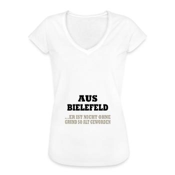 Alter Mann aus Bielefeld Bielefelder - Frauen Vintage T-Shirt - Schwarz - Vorne - Danielle (179cm)