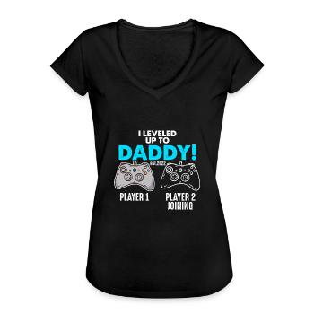 Werdende Eltern Geschenk - Mama 2022 & Papa 2022 - Frauen Vintage T-Shirt - Schwarz - Vorne - Danielle (179cm)