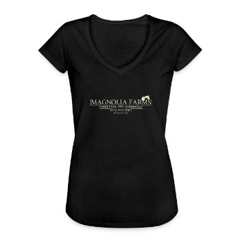 Magnolia Farms Silos Texas Waco Geschenk - Frauen Vintage T-Shirt - Schwarz - Vorne