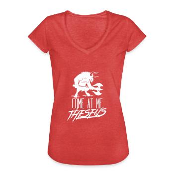 Komm zu mir Theseus Minoische griechische - Frauen Vintage T-Shirt - Rot meliert - Vorne - Danielle (179cm)