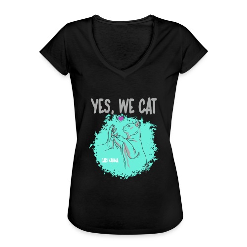 CATS KARMA - Frauen Vintage T-Shirt