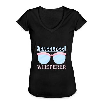 Optiker Sprüche Augenoptiker Augenoptik - Frauen Vintage T-Shirt - Schwarz - Vorne - Danielle (179cm)