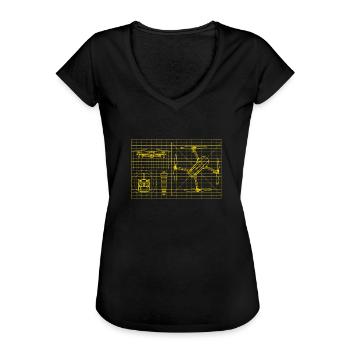 Drones Pilot - Women's Vintage T-Shirt - black - Front - Danielle (179cm)
