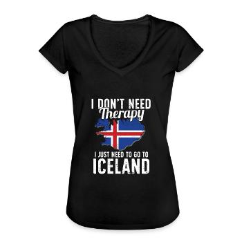 Iceland flag I Icelandic Souvenirs - Frauen Vintage T-Shirt - Schwarz - Vorne