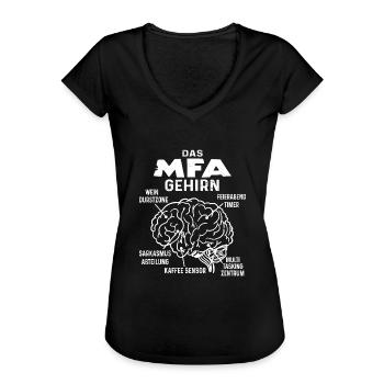 MFA Gehirn Medizinische Fachangestellte Arzthelfer - Frauen Vintage T-Shirt - Schwarz - Vorne