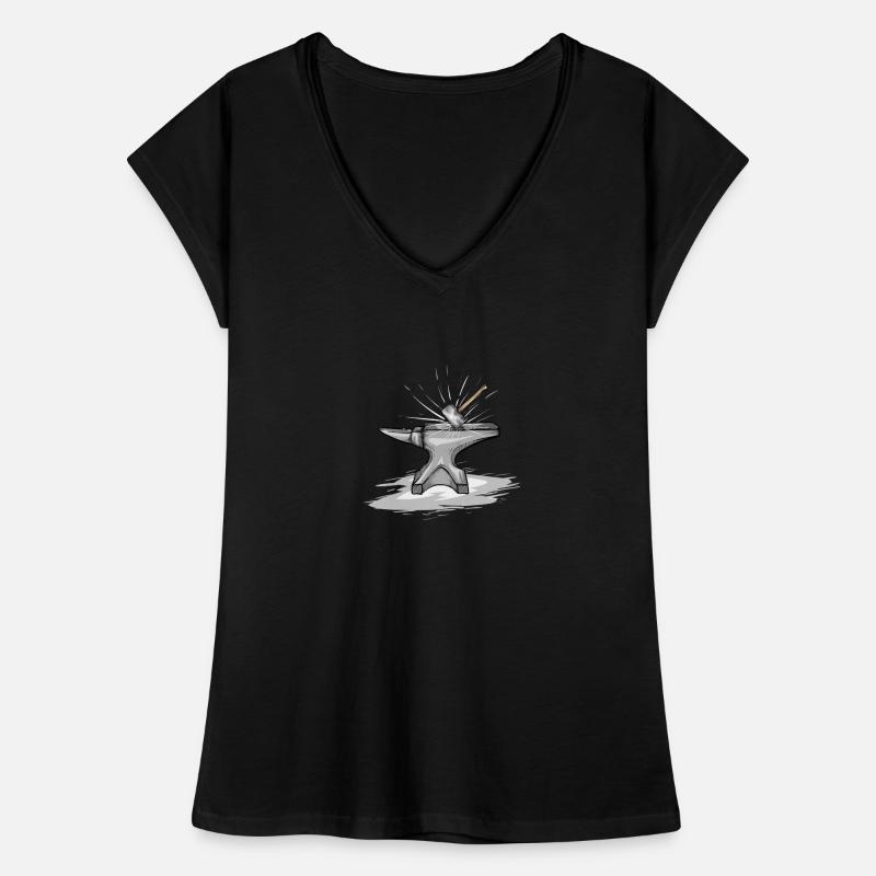 Blacksmith Anvil Hammer Hifschmied Blacksmith Gift Women's Vintage T-Shirt