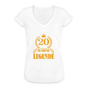 20 Jähriges Dienstjubiläum Firmenjubiläum Jubiläum - Frauen Vintage T-Shirt - Schwarz - Vorne - Danielle (179cm)