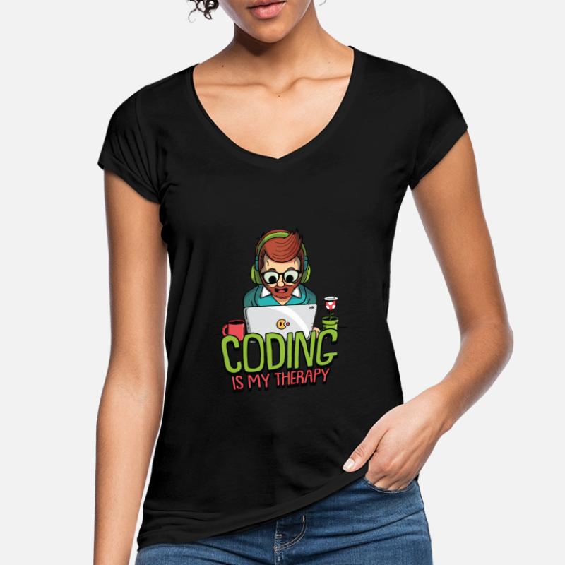 Hacking Programmer Hacker Code Coding Gift Women's Vintage T-Shirt