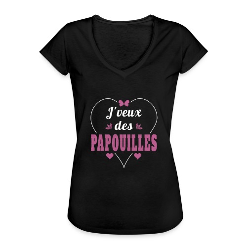 J'veux Des Papouilles - T-shirt vintage Femme