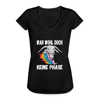 LGBTQ Pride Regenbogen War Wohl Doch Keine Phase - Frauen Vintage T-Shirt - Schwarz - Vorne