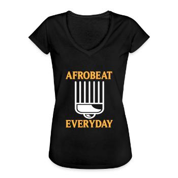 Afrobeat Everyday Awesome Afrobeat Designs - Women's Vintage T-Shirt - black - Front - Danielle (179cm)