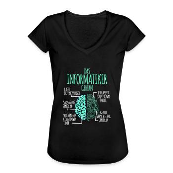 Informatiker Informatik Programmierer Nerd Geek - Frauen Vintage T-Shirt - Schwarz - Vorne - Danielle (179cm)