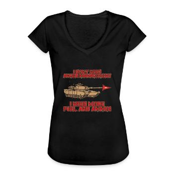 tank grenadier federal army military tiger tank - Frauen Vintage T-Shirt - Schwarz - Vorne - Danielle (179cm)
