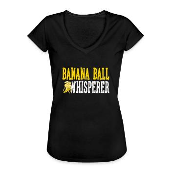 Banana Ball Python Flüsterer - Frauen Vintage T-Shirt - Schwarz - Vorne - Danielle (179cm)