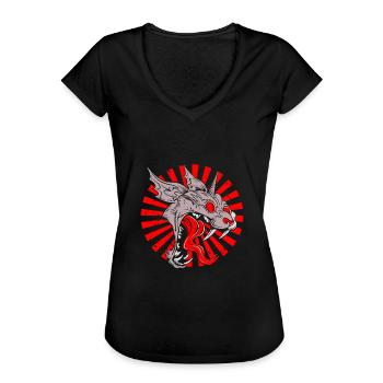 Super Bête rétro de la crypte Halloween - T-shirt vintage Femme - noir - Devant - Danielle (179cm)