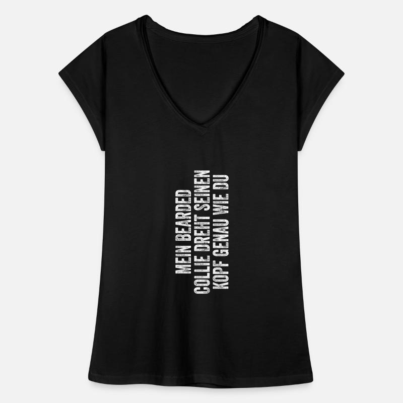 Bearded Collie Geschenk Hunde Frauen Vintage T-Shirt