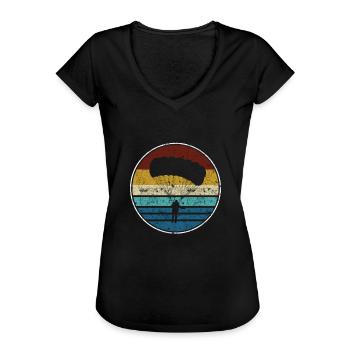 parachute - Women's Vintage T-Shirt - black - Front - Danielle (179cm)