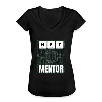 NFT Mentor Nicht Fungibles Token Für Virtuelles - Frauen Vintage T-Shirt - Schwarz - Vorne - Danielle (179cm)
