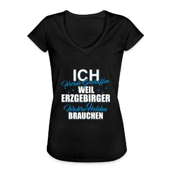 Erzgebirge Helden Geschenk Weihnachten - Frauen Vintage T-Shirt - Schwarz - Vorne