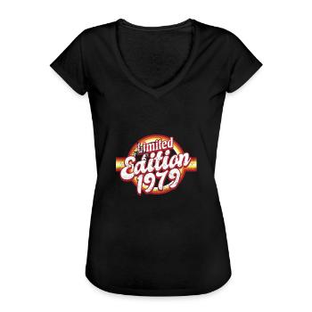 Limited Edition 1979 Vintage - Vrouwen Vintage T-shirt - zwart - Voor