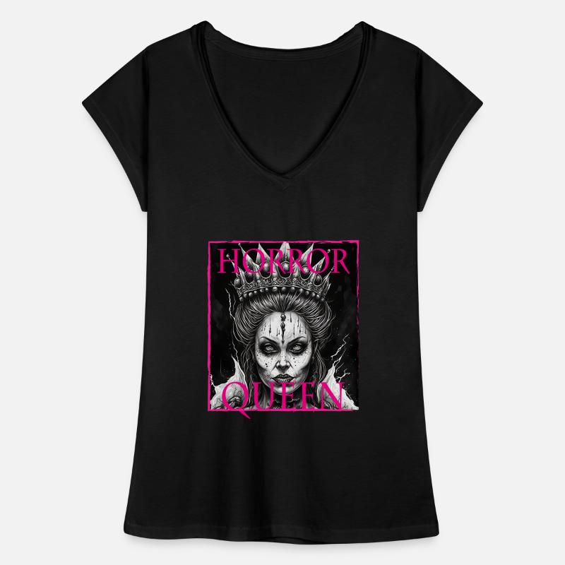 Evil Old Woman Horror Gothic Horror Witch Abstract Women's Vintage T-Shirt
