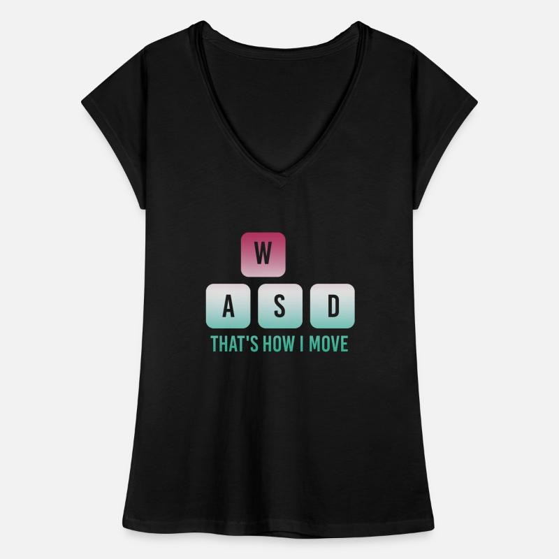 This Is How I Move Tastatur Computer Tasten Spruch Frauen Vintage T-Shirt