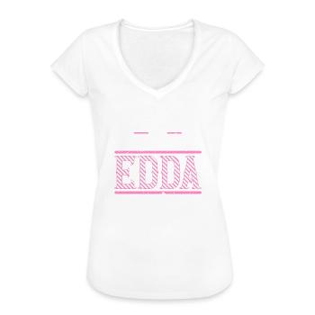 Edda Geschenkidee Geschenk Geburtstag - Frauen Vintage T-Shirt - Schwarz - Vorne