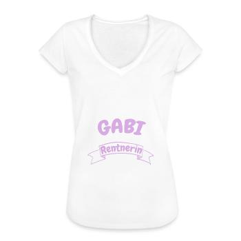 Gabi wurde zur Rentnerin befördert - Frauen Vintage T-Shirt - Schwarz - Vorne - Danielle (179cm)