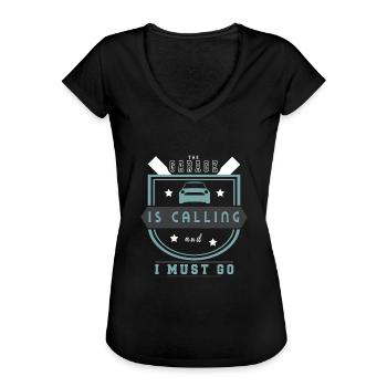 Tuning Spruch für Motorsport / Auto Fans - Frauen Vintage T-Shirt - Schwarz - Vorne - Danielle (179cm)