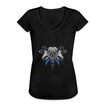 Celtic Vikinger Vegvisir compas Vikings - T-shirt vintage Femme - noir - Devant - Danielle (179cm)
