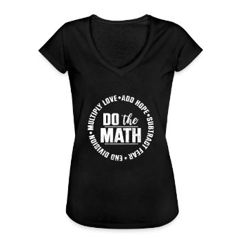 Do The Math Teacher Math Teacher Math Math - Women's Vintage T-Shirt - black - Front