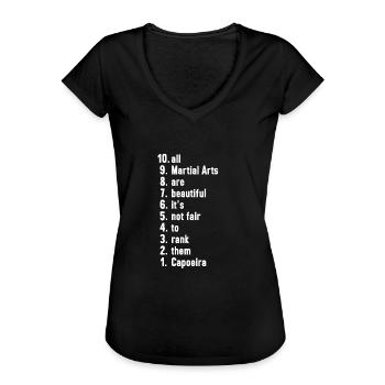Capoeira Kampfsportler Kampfsport Geschenk - Frauen Vintage T-Shirt - Schwarz - Vorne - Danielle (179cm)