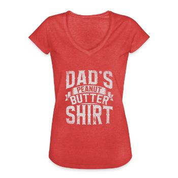 Dads Peanut Butter - Frauen Vintage T-Shirt - Rot meliert - Vorne - Danielle (179cm)