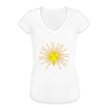 Yoga Sonnengruß Meditation (b) - Frauen Vintage T-Shirt - Schwarz - Vorne - Danielle (179cm)