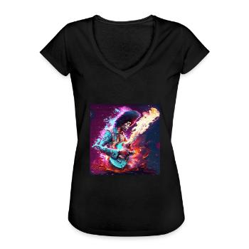 Pixels Rewind - Women's Vintage T-Shirt - black - Front - Danielle (179cm)
