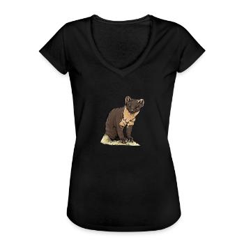 Pine marten I Noble marten marten motif for hunters - Women's Vintage T-Shirt - black - Front - Danielle (179cm)