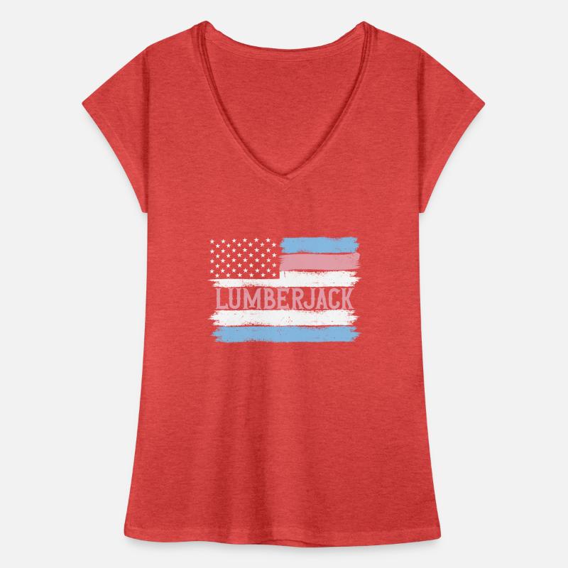 US Pride Lumberer Logger Gift Idea Women's Vintage T-Shirt