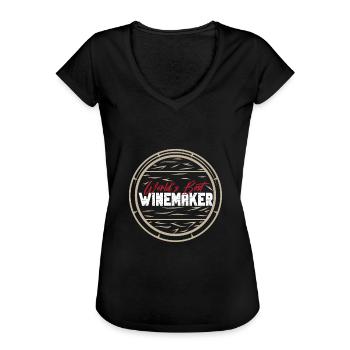 Winzer Wein Spruch für Weinliebhaber - Frauen Vintage T-Shirt - Schwarz - Vorne - Danielle (179cm)